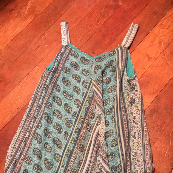 women's floor length paisly spegetti strap dress - Picture 1 of 2